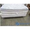 Image 6 : Queen Size Bed Frame, Box Spring, Mattress & Wooden Headboard