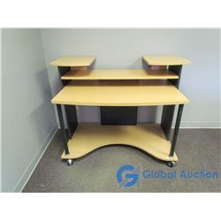 Desk on Wheels with Storage Towers - OFFSITE