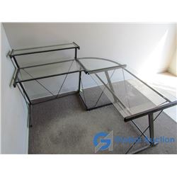 Glass Top L-Shaped Desk - OFFSITE