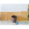Image 1 : Metal Garbage Can and 4 Small Corkboards - OFFSITE