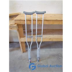 Pair of Aluminum Crutches - OFFSITE