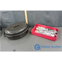 Roasting Pan and Cutlery