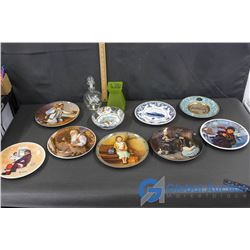 Decorative Plates and Glass Decor and Vase