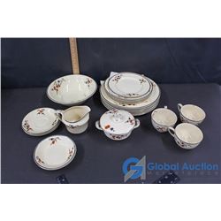 Dish Set with Cream and Sugar (Victorian Johnsons Bros. England)