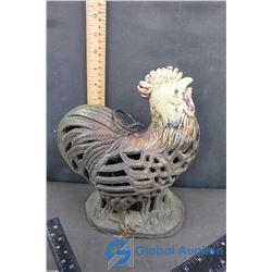 Cast Iron Rooster Tealight Candle Holder