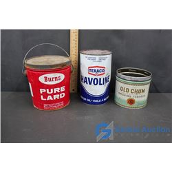 3 Tins with Contents