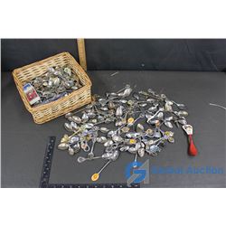 Basket of Collectors Spoons