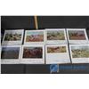 Image 1 : 8 Assorted Western Themed Laminated Prints