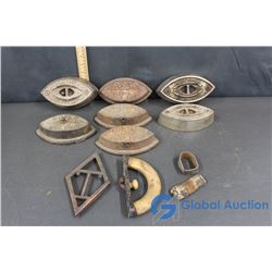 7 Sad Irons, Handle, Trivet