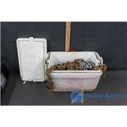 Thermos Cooler Filled with Chain, 2 Hooks