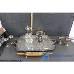 Silverware Serving Set & Ornate Carving Set