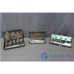 1/4" Drive Socket Set, Part of a Small Tap & Die Set, & Mcleods Expert 3/8" Drive Socket Set