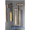 Image 5 : Roofers Hammer, (3) Ball Peen Hammers, Wooden Hammer Handles & Nail Puller