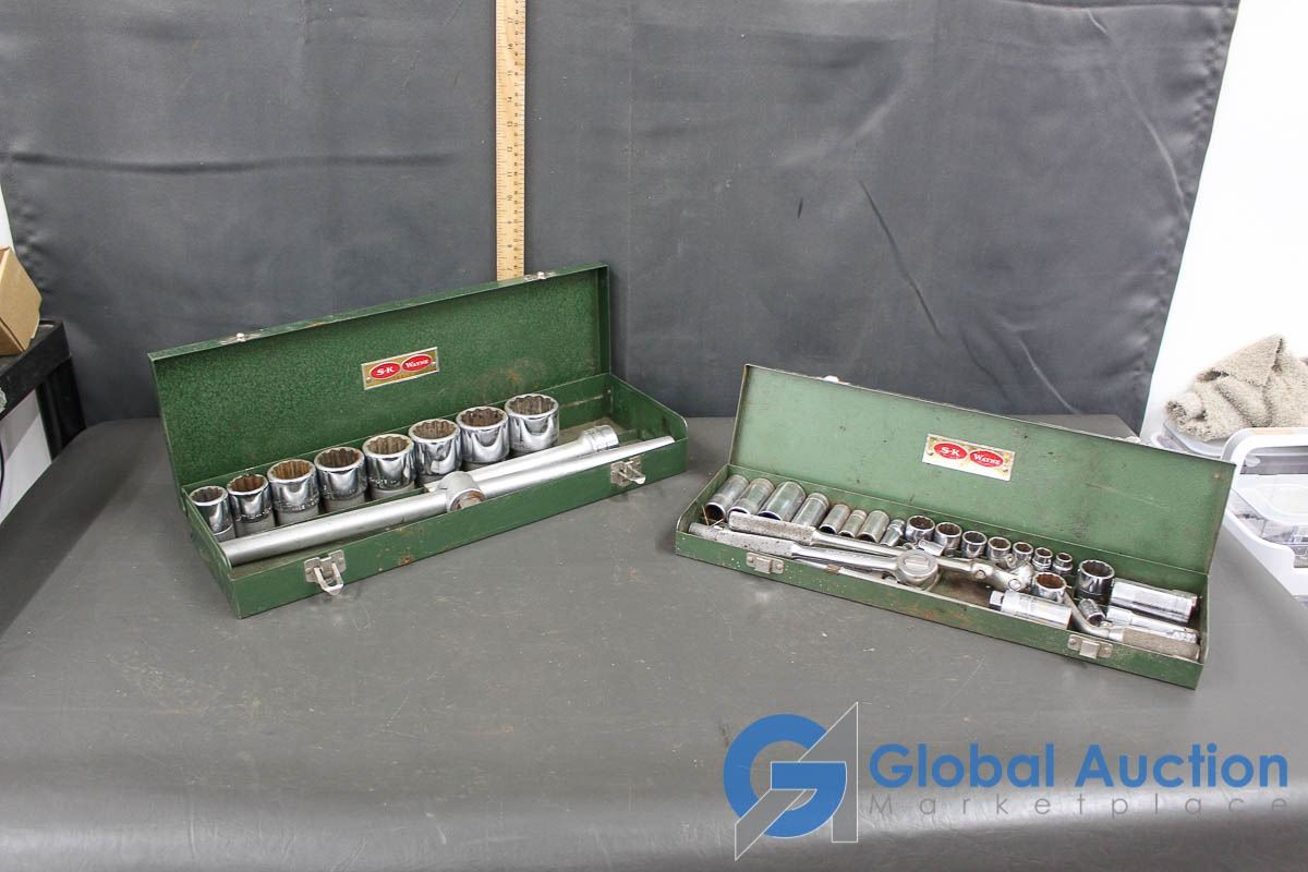SK 3/8" Socket Set w/Case & SK 3/4" Sockets & Breaker Bar w/Case