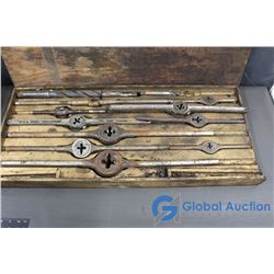 Large Tap & Die Set in Wooden Box