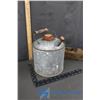 Image 2 : Vintage Galvanized Gas Can & Wooden Plainer