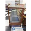 Image 3 : Antique Oak Glass Display Case w/Cast Feet