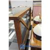 Image 4 : Antique Oak Glass Display Case w/Cast Feet