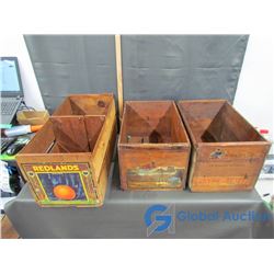 (3) Wooden Crates