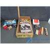 Image 1 : Wooden Crate of Stationary and New Air Brush Kit