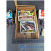 Image 3 : Wooden Crate of Stationary and New Air Brush Kit