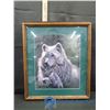 Image 1 : 1995 Gail Adams Framed Wolf Print