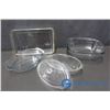 Image 1 : Glass Pyrex Cake Pan, Pyrex Deep Casserole Dish, Marinex Casserole Dish, etc
