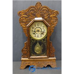 Ornate Wooden Mantle Clock