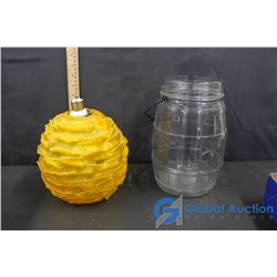 Glass Barrel With Handle & Light Cover