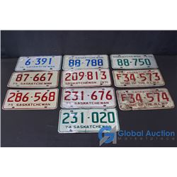 1970's Saskatchewan License Plates