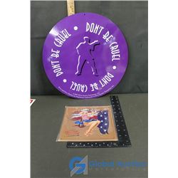 Elvis and American Girl Fancy Metal Signs