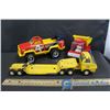 Image 1 : Tonka Toy Truck and Semi with Trailer and a Toy Dump Truck