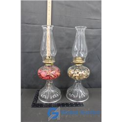 (2) Potpourri Filled Oil Lamps