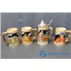 Image 6 : (1) Hycroft Cup, (4) Decorative Dringing Cups (1) with Lid, and (2) Made in German Democratic Cups