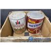 Image 3 : (3)Prestone Anti-Freeze Tins in Original Box & (1)Specified Anti-Freeze Tin