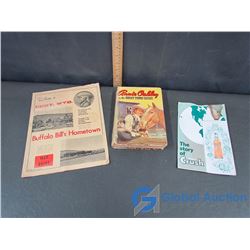 Annie Oakly In the Ghost Town Secret Book, The Story Of Orange Crush Booklet, & Buffalo Bill's Homet