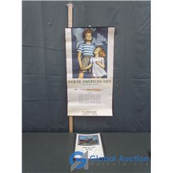 Vitnage Economy Cash & Carry Advertisment Calendar, & North American Life Advertisment Calender