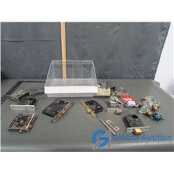 Various Vintage Lock, Door Assemblies, Knobs, Vintage Misc. Items