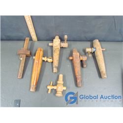 Vintage Wooden Barrel Taps/Spouts