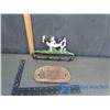 Image 1 : "Enterprise Quebec" Metal Name Plate & Metal Farm Cow Hook