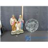 Image 1 : Statue and Heavenly Angels Glass Plater