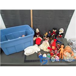 Bucket of Dolls, Stuffies, etc.