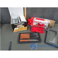 Pasta Maker, Fry Cutter and Knife Set