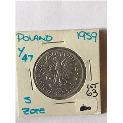 1959 Polland 2 Zlote Coin in MS High Grade