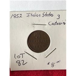 1852 Italian States 3 Cents