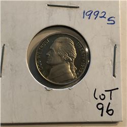 Beautiful 1992 S PROOF Jefferson Nickel