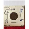 Image 1 : 1867 Norway 1/2 SK Coin in VF/XF Grade