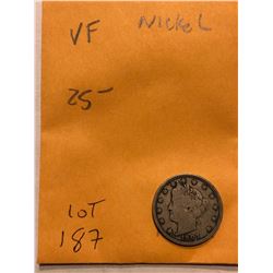 Nice 1907 Very Fine Full Liberty Head V Nickel