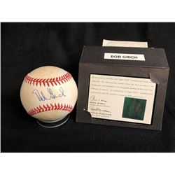BOB GRICH SIGNED BASEBALL W/ COA