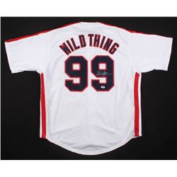 Charlie Sheen Signed Indians "Major League" Ricky Vaughn Wild Thing Jersey (PSA COA)